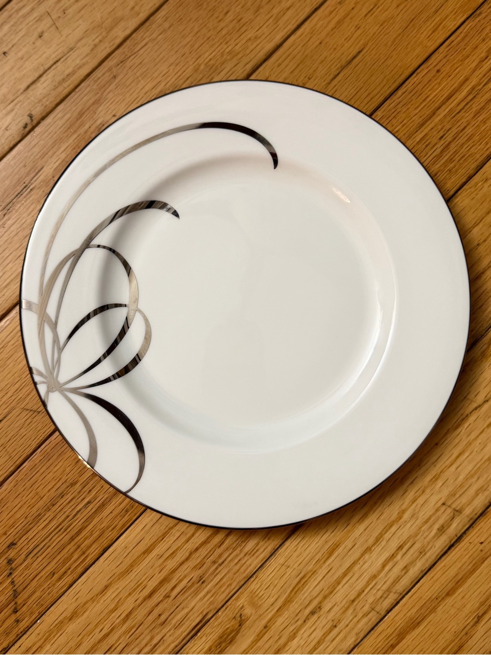 Kate Spade New York By Lenox Platinum Belle Boulevard Salad Plate 8.25”, NWOT